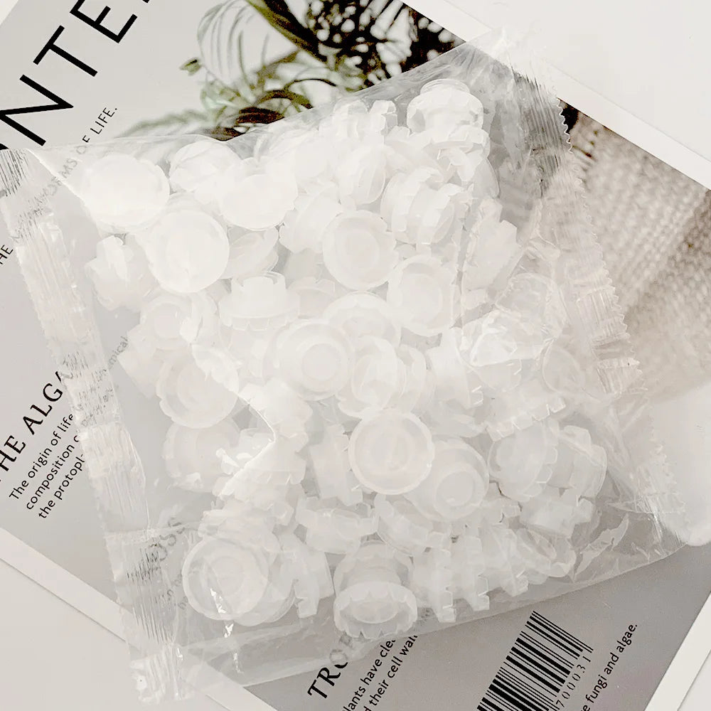 100Pcs Wholesale Disposable Eyelash Glue Fan Cup Rings Holder