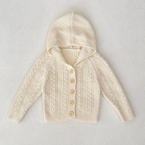 Autumn Arrival Baby Girls Comfortable Solid Color Knitted Long Sleeves