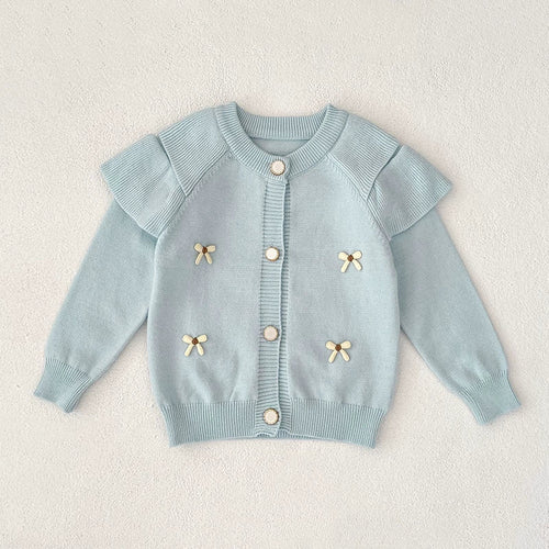 Autumn Arrival Baby Girls Comfortable Butterfly-bow Pattern Knitted