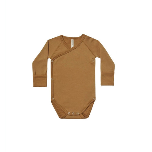 Autumn Arrival Baby Unisex Long Sleeves Simple Pattern V Neck Onesies,